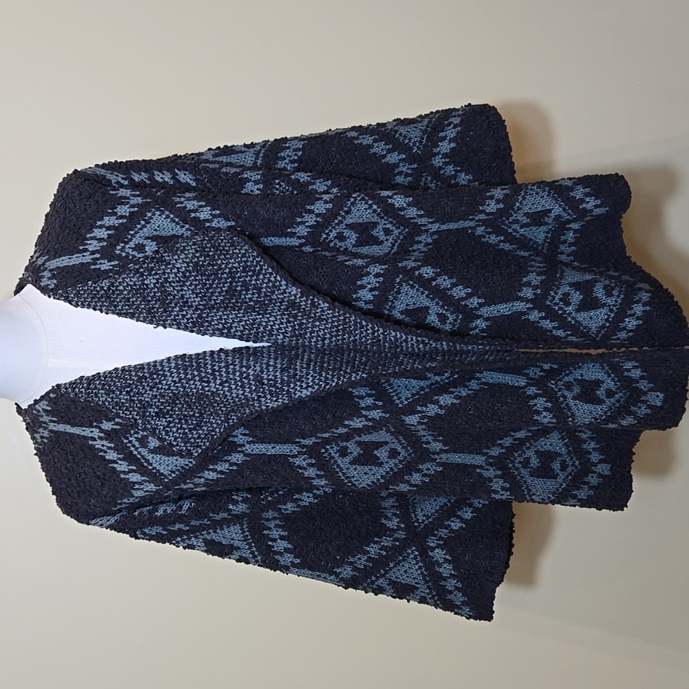 POL‎ Aztec Chunky Knit Oversized Sweater Cardigan Size S Western Southwestern - Picture 11 of 14